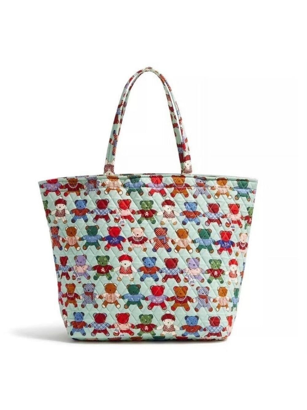 Vera Bradley Essential Grand Tote Bag Toasty Teddies NWT